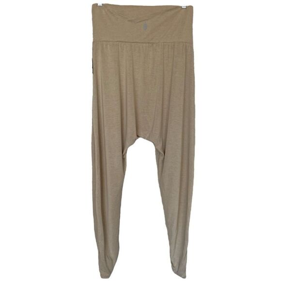 Free People Tan Echo Harem Relaxed Fit Pull On Cinch Ankle Pants NWT Size Small - Picture 4 of 8